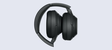   The Sony WH-1000XM3 with earcups folded inwards